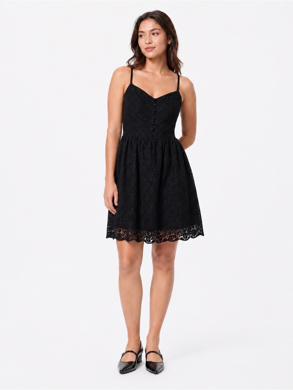 Aritzia Talula Black Lace Mini Dress Size 8